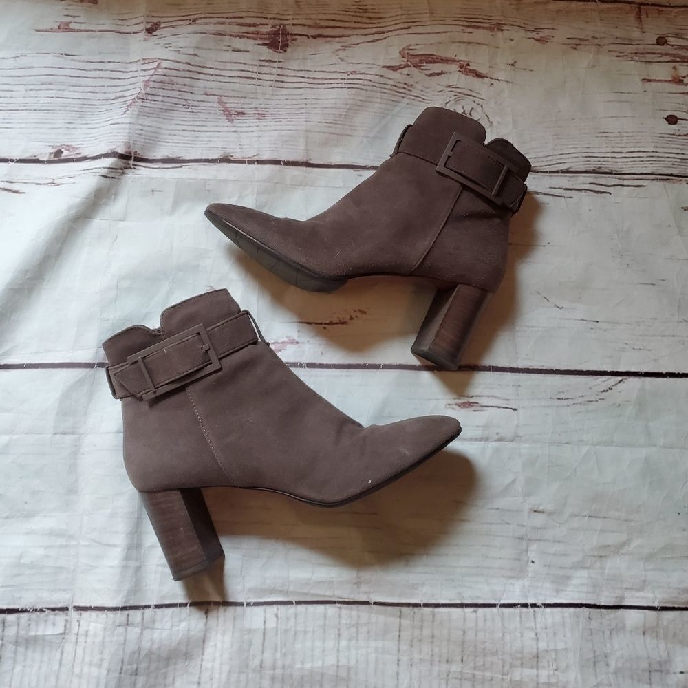 Aqualtina Buckle Ankle Boots Size 8.5